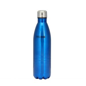 Royalford Double Wall Vacuum Bottle - Stainless Steel - Blue - 750 ML