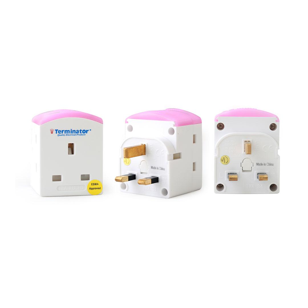 Multi Plug With Fitted 13A Fuse 3 Pin Flat Plug 3 Way 3 Pin UK Socket