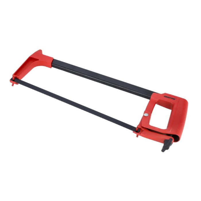 Geepas 12" AL Hacksaw Frame - Durable & Convenient With Grip Handle, Mini Hacksaw For Your Mini Tool Kit | Removable Metal Cutting Saw Blade | Ideal For Cutting Wood, Plastic, Bamboo & More
