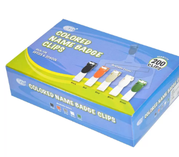 50-Piece FIS Name Badge Clip Grey - FSNAB-02GY