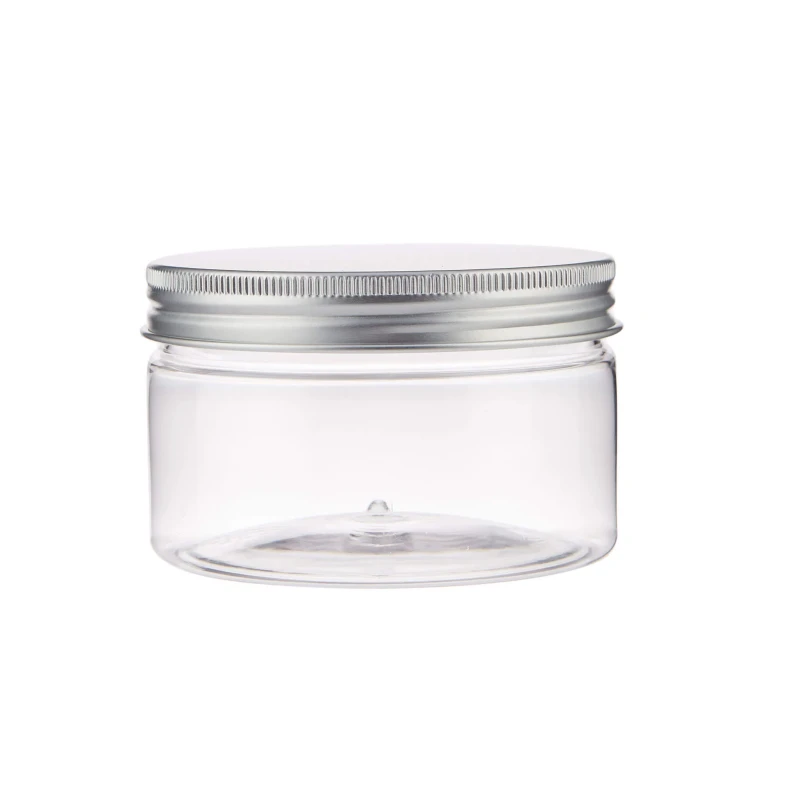 Cookie Plastic Jar with Silver Lid