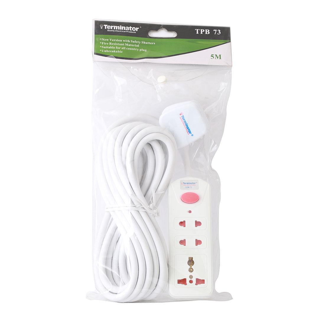 3 Way Universal Power Extension Socket 5M Cable 13A