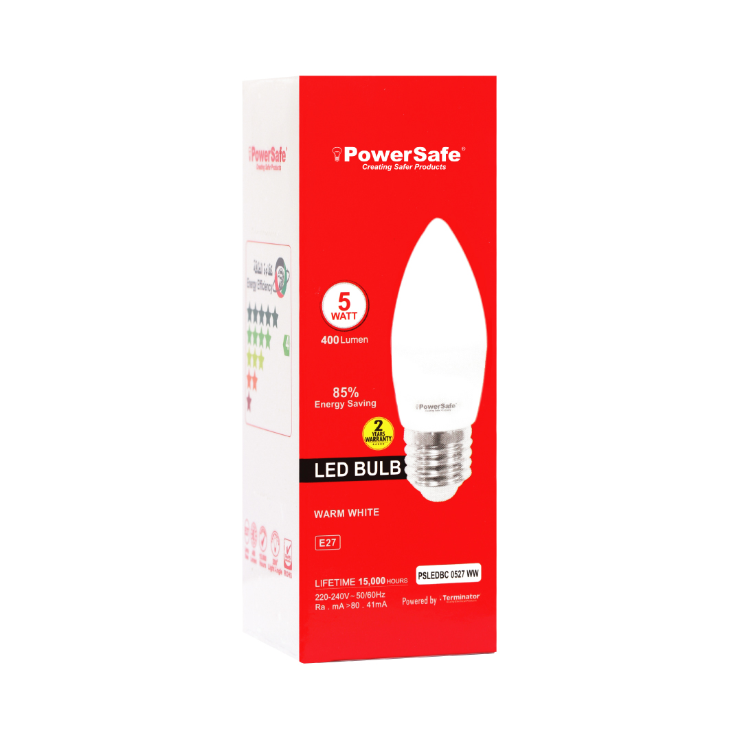 LED Candle Bulb 5W Warm White E27