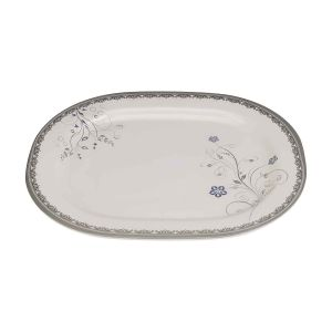 Royalford Melamineware 14" Rectangular Plate Floral - Melamine - Multicolor