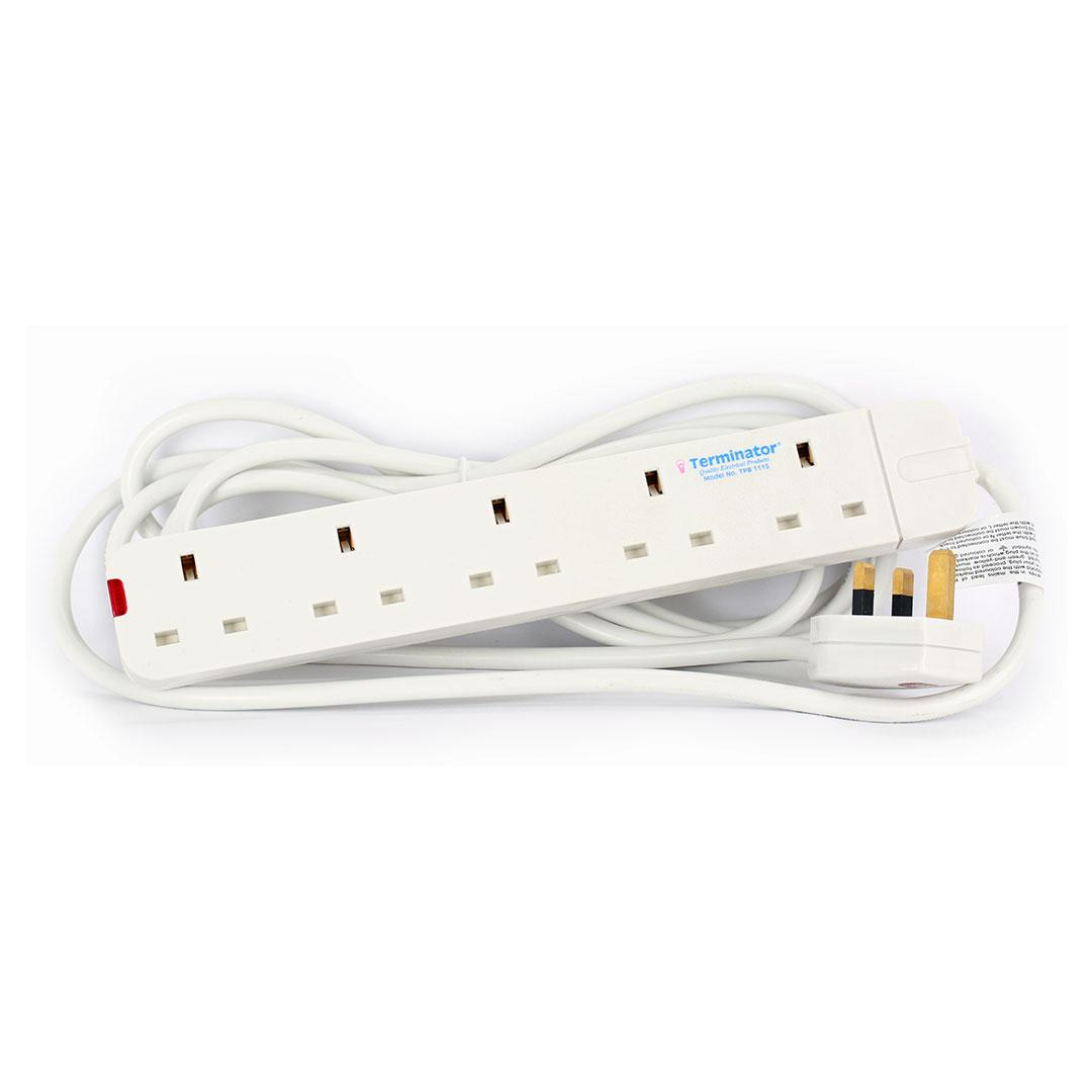5 Way Power Extension Socket 3M Cable 13A