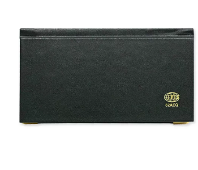FIS 2024 Golden Slim Arabic English Diary Vinyl, 1 Side Padded Green -FSDI52AEG24GR