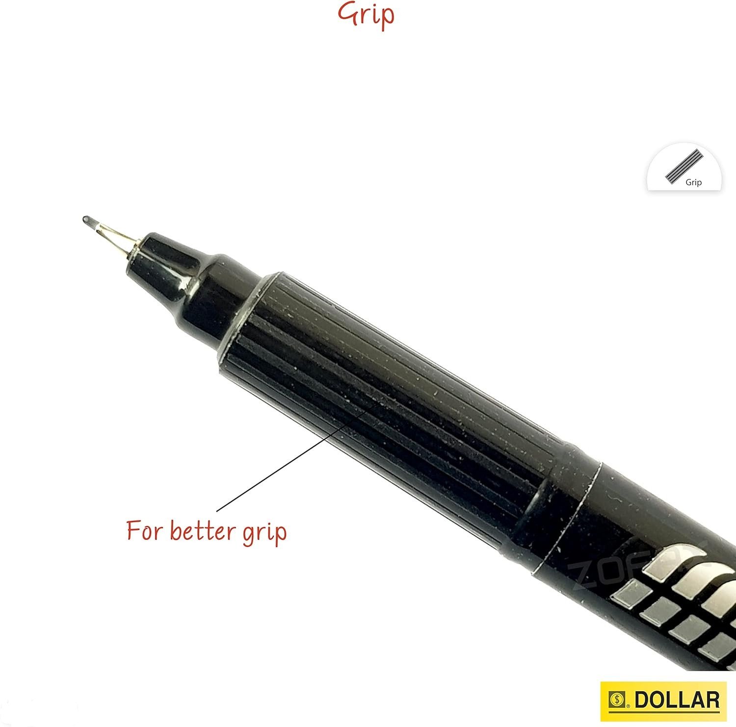 Pointer Dollar Black Pack Of 10 Fineliner Pointers 0.3mm