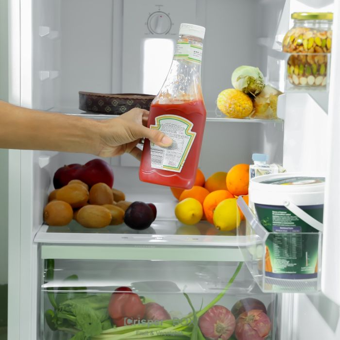 Geepas 270L Double Door Refrigerator - Free Standing Durable Double Door Refrigerator, Quick Cooling, Low Noise, Low Energy Consumption, No Frost Refrigerator | 3 Years Compressor Warranty