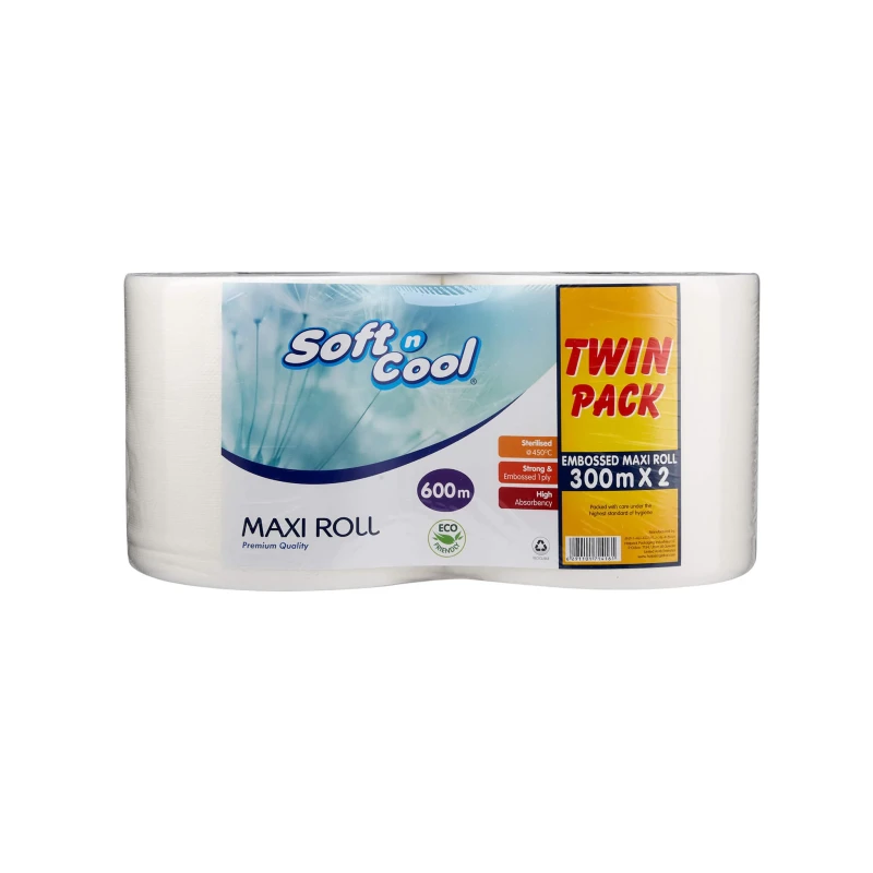 Soft n Cool Twin Pack Maxi Roll 300 Meter