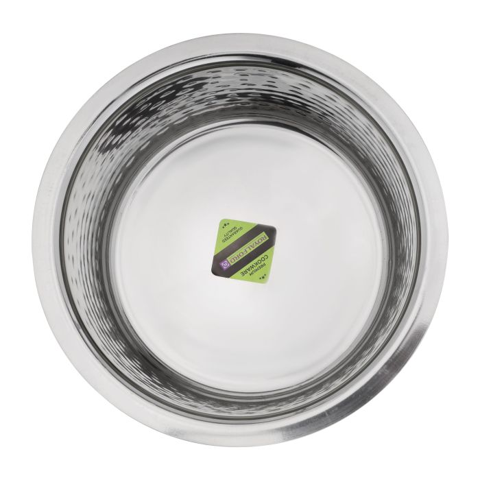 Hammered Pot, 2.2L Stainless Steel Tope, RF10761 | Friendly Tope/ Patila/ Cookware Set With Flat Bottom | Gas Stove Friendly, Heavy Gauge Tope Set For Cooking