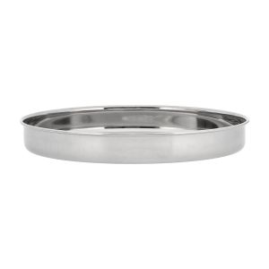 Royalford Khumcha Plate - Stainless Steel - Silver - 26 CM