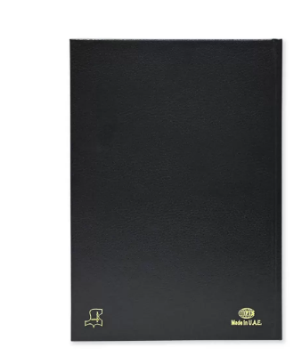 FIS Bonded Leather Diary 2024 (Arabic/English) Black, A4 - FSDI40AEBI24BK