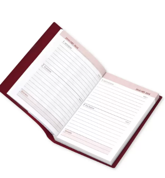 Fis 2024 Pocket Diary English With Pvc Soft Cover Maroon -FSDI09E24MR