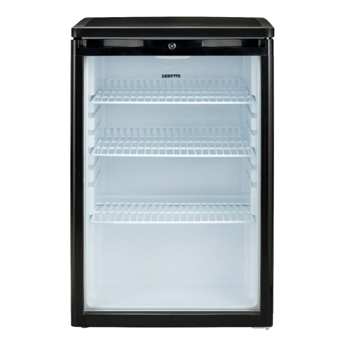 Showcase Chiller, CFC Free R600a, Lock And Key, GSC1601BE - Outside Condenser, Portable Low Noise Chiller Compartment, Compact Handle & Adjustable Thermostat, Ideal For Home & More