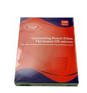 DELUXE 65X95 LAMINATING SHEET 125MIC 100PCS