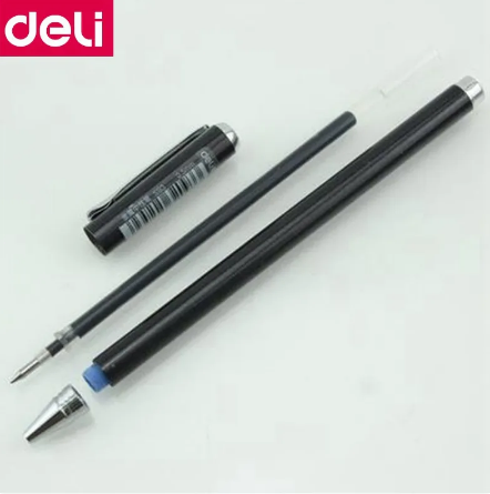1PCS 4PCS Deli S93 Metal Gel Ink Pen Roller Ball Pen Gel Pen 0.5mm Metal Case Pen Ballpoint 4 Colors Customize LOGO Name