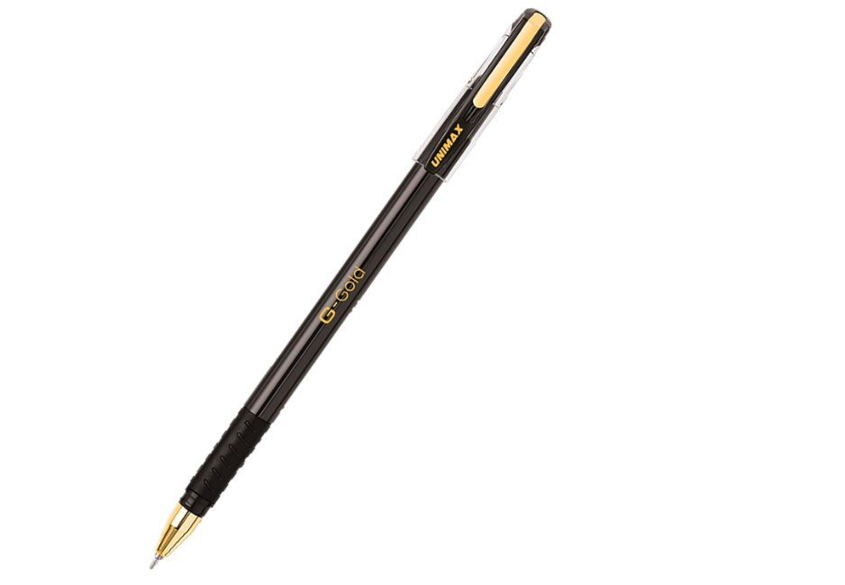 Unimax GIGIS G-Gold 0.7mm Ballpoint Pen 1 x 50 Pcs Box (Black)
