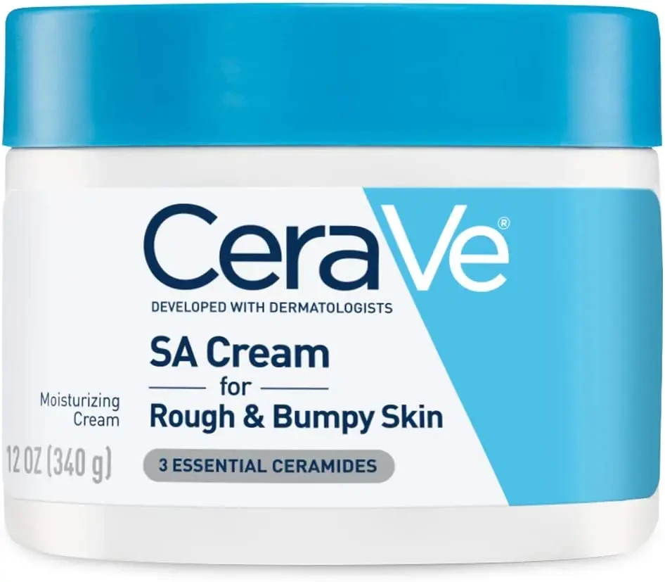 CeraVe SA Cream, 12 oz, Renewing Salicylic Acid Body Cream for Rough and Bumpy Skin, Fragrance Free, 118 ml