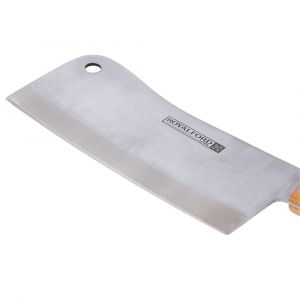 Royalford 8" Cleaver Knife With Wooden Handle - Stainless Steel - Wooden