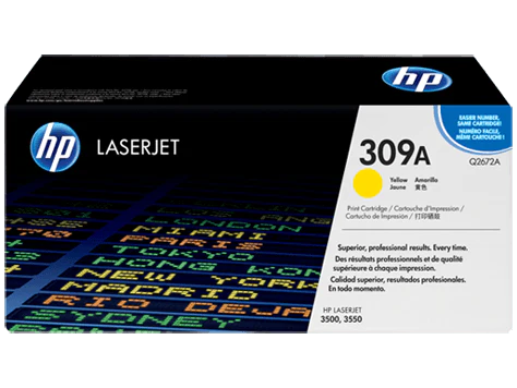 HP 309A Yellow Toner Cartridge (Q2672A)