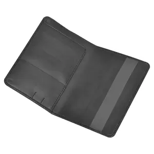 FIS Black Polyurethane For Unisex - Passport Wallet - FSGNBKD3
