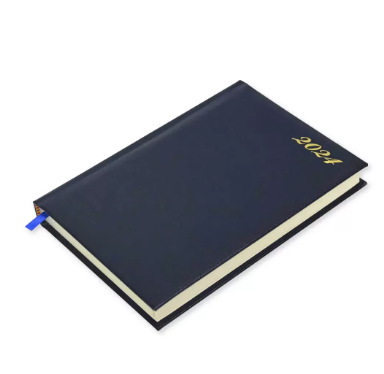 FIS A5 Bonded Leather Russian Diary 2024 (Russian/English) Blue - FSDIRUB0124BL