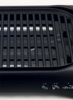 Electric Health Grill, Open Flat Gril,l With Glass Lid, 2200 W LGM70-B5 Black