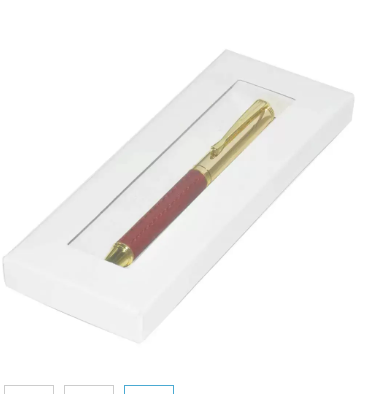 FIS Gold Pen with Italian PU Wrapper and Gift Box, Maroon Colour - FSPNGPUMR