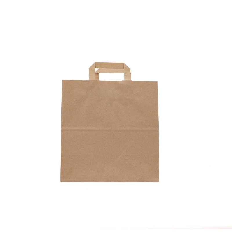 26x10x36 Cm Kraft Brown Paper Bag Flat Handle