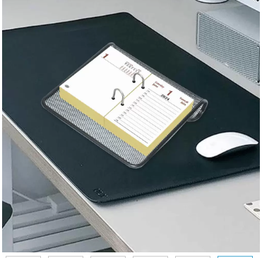 FIS 2024 Block Calendar, Arabic & English, 1 Day Per Sheet , Gold Gilded Edges, 60 GSM White Paper - FSBCAEG24