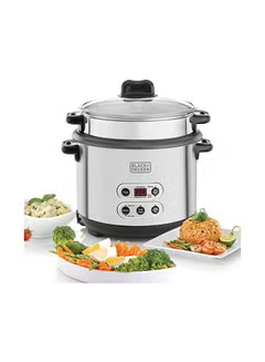 Rice And Pasta Cooker 1.8L RPC1800-B5 Silver/Black