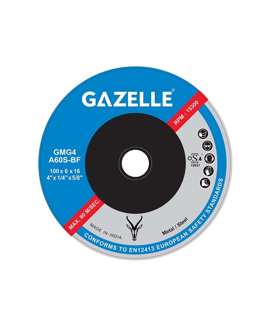 GAZELLE GMG9-RAPID METAL GRINDING DISC 9IN – 230 X 6 X 22MM RAPID