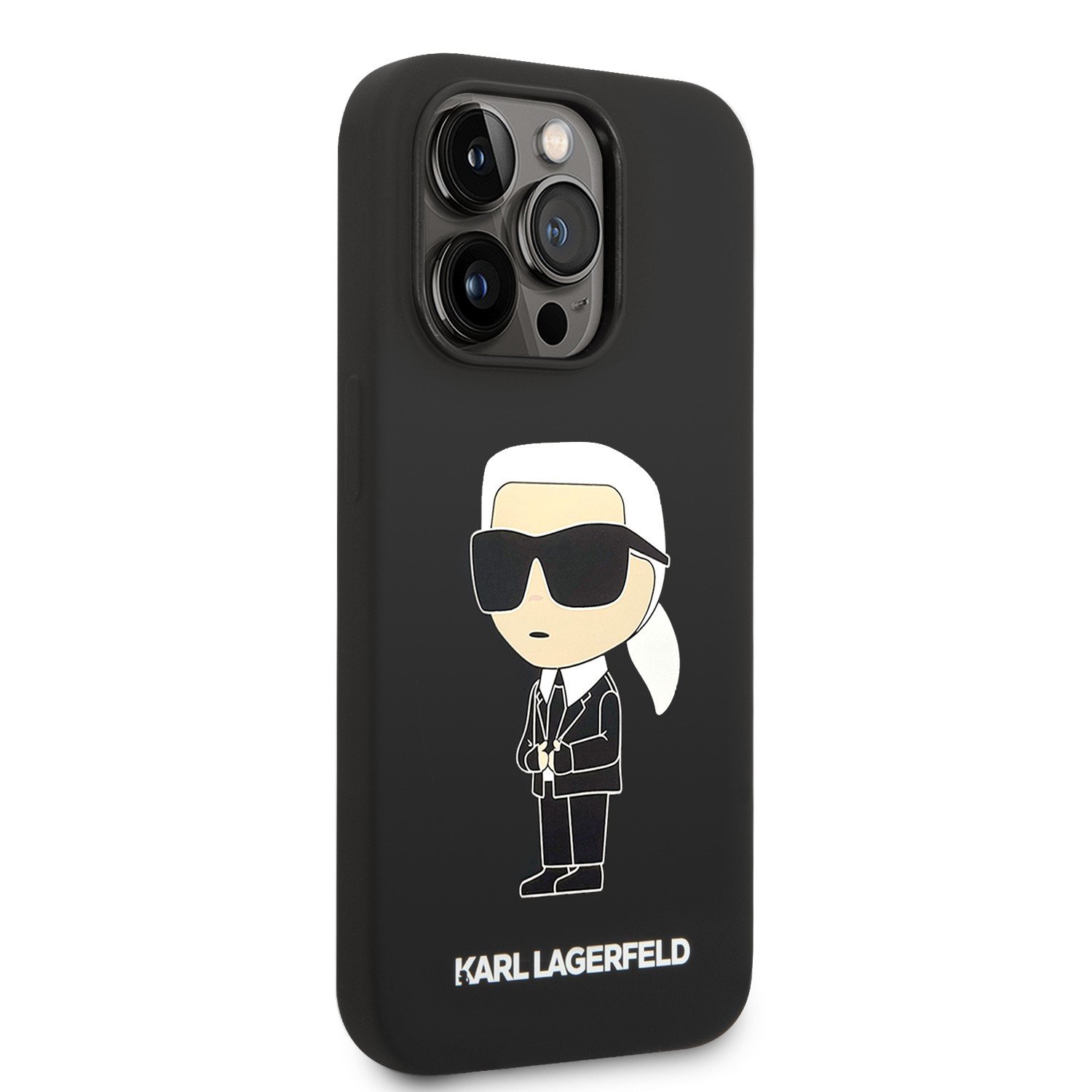 Karl Lagerfeld Silicone NFT Ikonik Hard Case for iPhone 14 Pro Max - Black