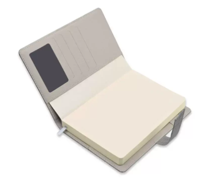 Fis 2023 A5 Diary Arabic English Vinyl Hard Sewn Cover Grey -FSDI80AE23GY