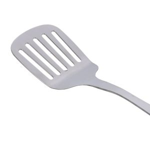 Royalford Slotted Turner With Wooden Handle - Stainless Steel - Wooden