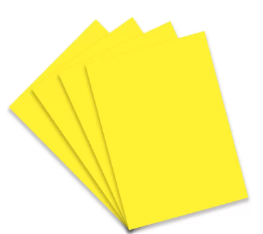 100-Piece FIS Coloured Card, Size 50 x 70 cm,160GSM, Lemon - FSCH160210