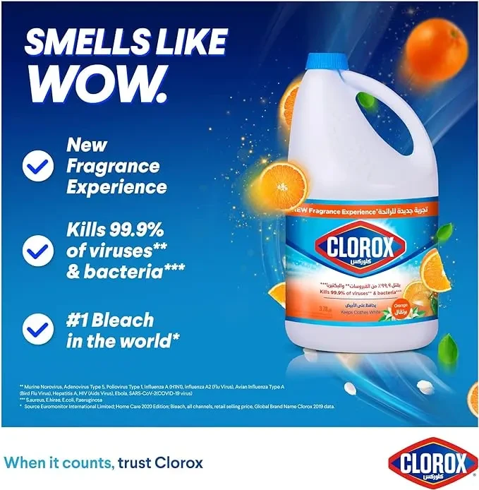 Clorox Liquid Bleach Orange x6 3.78Litre
