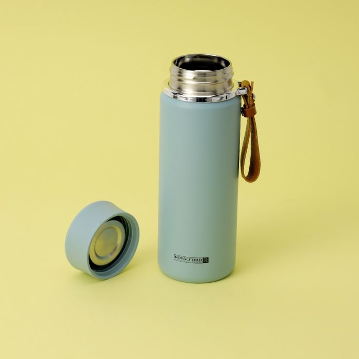 SS Vacuum Sports Bottle, 450ml Water Bottle, RF10984 | Double Wall Vacuum Insulation | Keep Drinks Hot Or Cold For Hours | Silicon Handle | Leak-Proof Lid