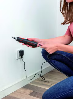 Cordless Electric Screwdriver Set Push And Go With 27 Bits Sets Accessories, Charger And Kitbox 4V Li-Ion BD40K27-B5 Orange/Silver/Black