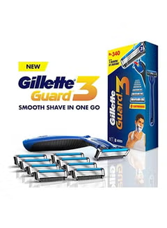 Single Razor With 8, Blades Multicolour, 7.4803X5.43306X0.98425inch