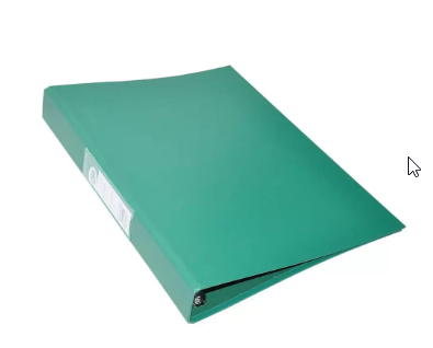 FIS PP Ring Binders, 4 Ring, 25 mm, Green Color, A4 Size - FSBDD4PPA4GR