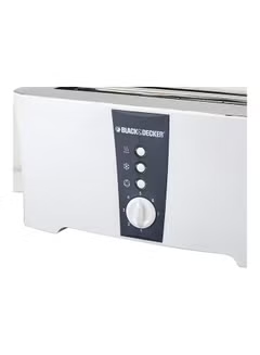 Electric 4 Slice Long Slot Cool Touch Toaster ,1350W 1350.0 W ET124-B5, White