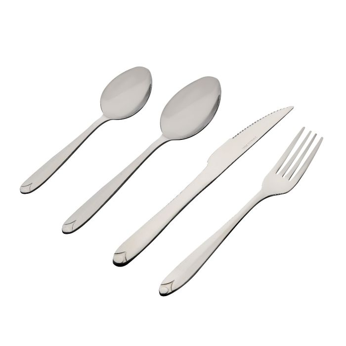 Royal Cutlery Set, 24 Pcs, Stainless Steel Spoon, RF10333 | Cutlery Set For 6 People | Spoon, Knife And Fork Sets | Ideal For Home/ Party/ Restaurant | Mirror Polished, Dishwasher Safe