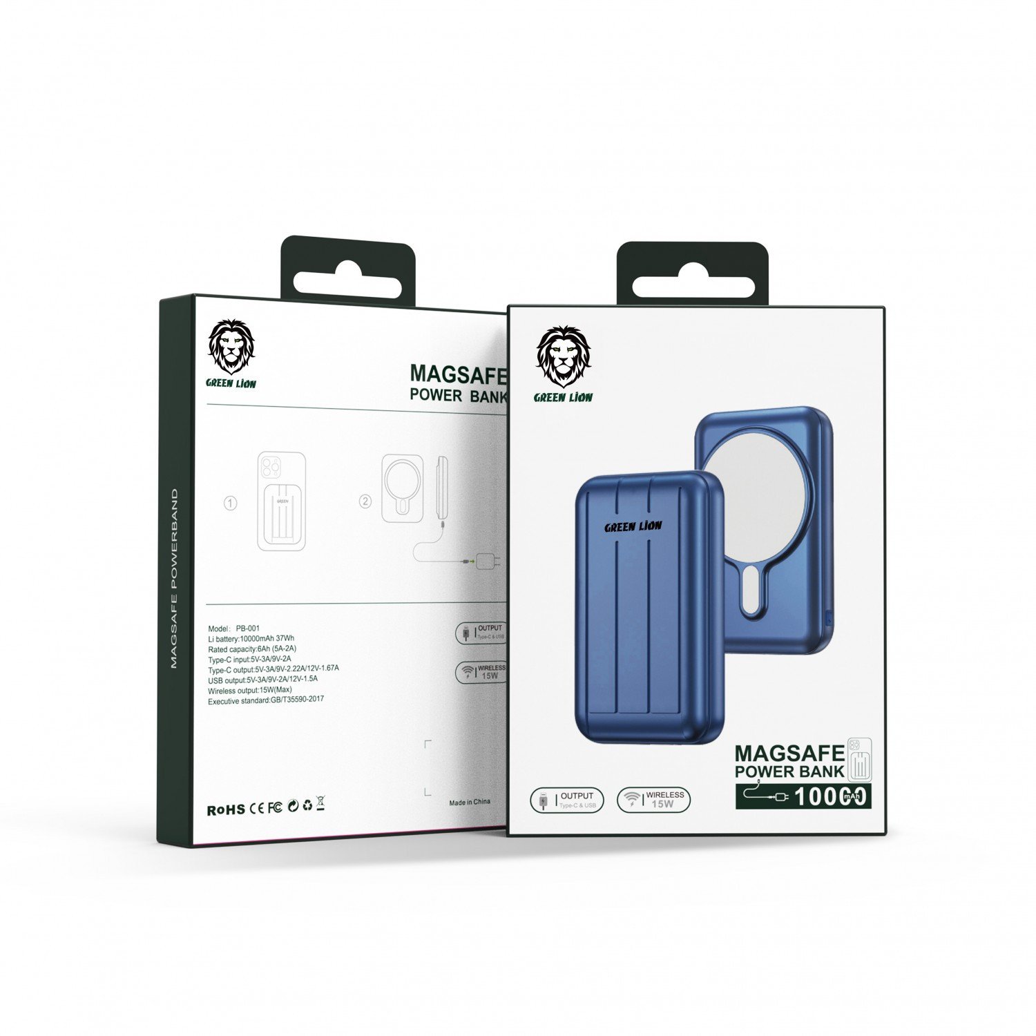 Green Magsafe Power Bank 10000mAh 15W - Blue