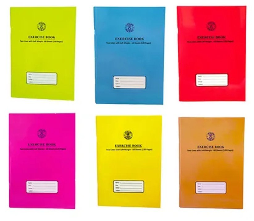 SADAF A5 Exercise Book Single Line (1 Side Plain) 60 Sheet, 120 Pages, Pack of 6