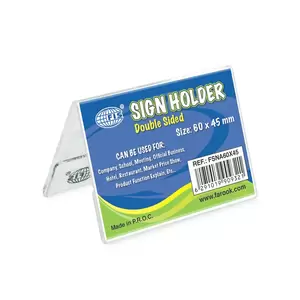 FIS A-Shape Sign Holders Double Sided Oblong, 60 x 45 mm Size - FSNA60X45