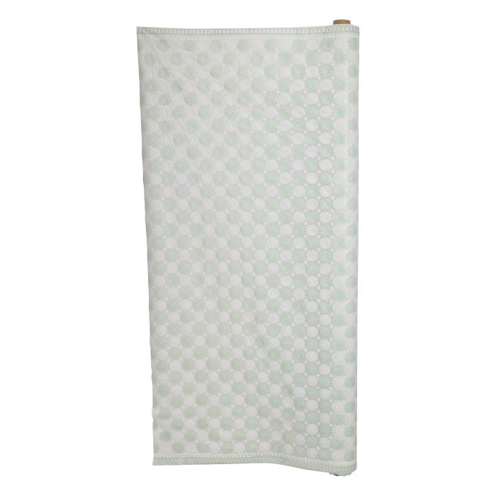 Royalford 1.37 X 20M PVC Table Roll - Tablecloth Cover Protector | Tablecloth Daisy Silver, Small Polka Floral, Wipe Clean, Vinyl / Plastic Table Cloth | Spill Proof Reusable Roll