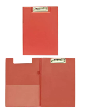 Fis Pvc Clip Boards - Double With Pressure Clip (red Color), A4 Size