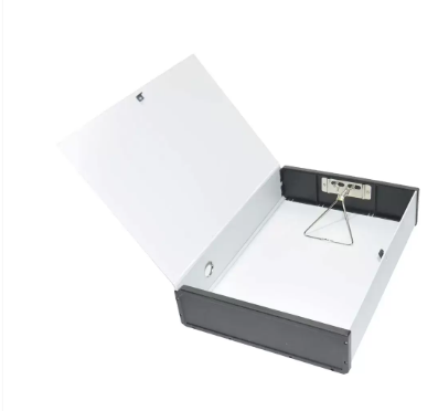 FIS Colored PP Rigid Box File, Grey with Black Plastic Sides, 210 x 330mm- FSBFRIGIDPPGY