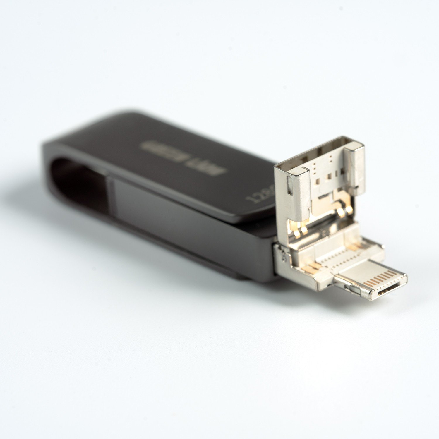 Green Lion 4 in 1 USB Flash Drive 256GB - Silver